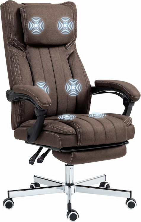 Silla ergonómica de oficina con función de masaje en zonas clave
