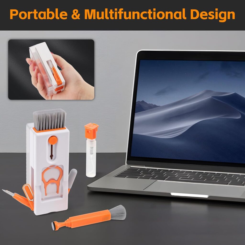 Kit compacto para limpiar teclados, pantallas y dispositivos de oficina