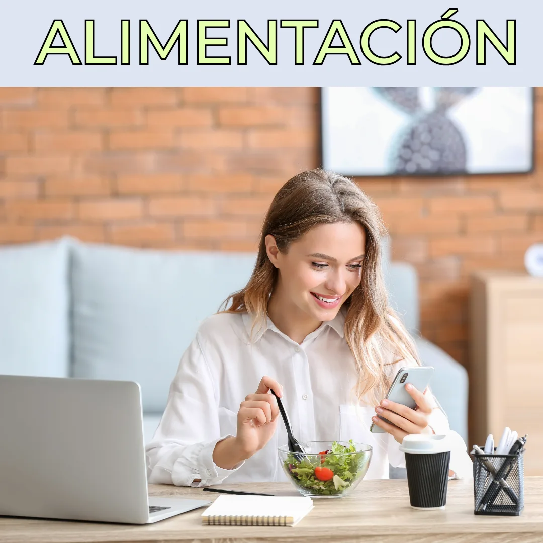 Categoría Alimentación: consejos y productos para comer de forma saludable en la oficina o en casa.